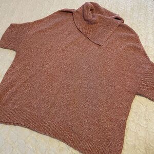 Cabi Oversized Medium M Orange Fold over Collar Cabi Pullover‎